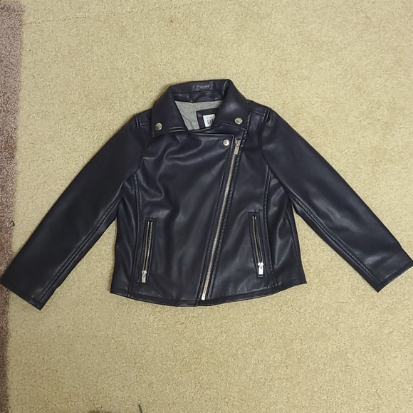 GAP Other - Gap Girls Navy Faux Leather Jacket 5